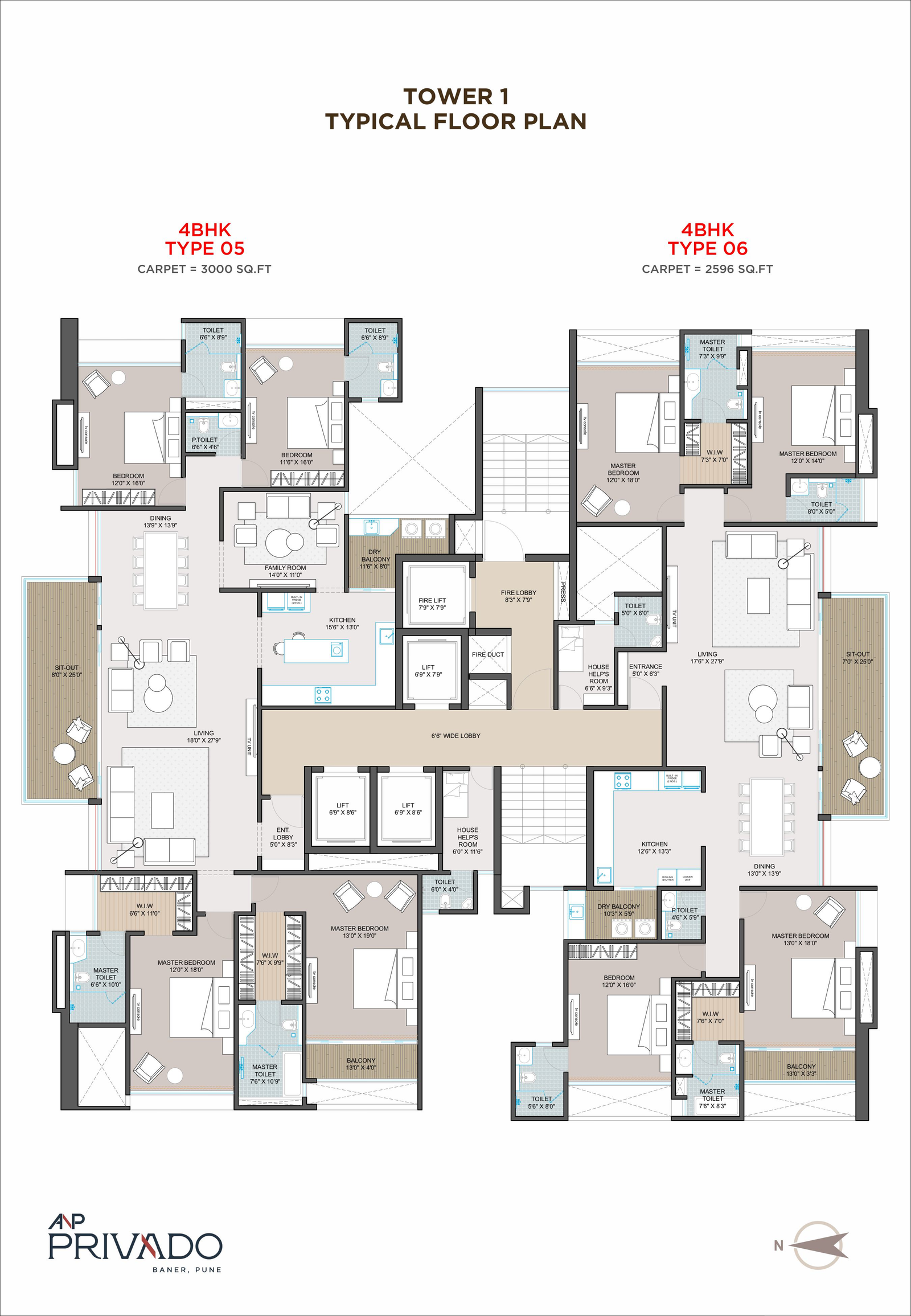 Tower 1( 4BHK)Plans-images-0